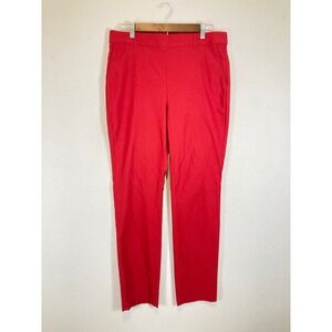 Business Casual‎ Rafaella Women 12 Red Slim Straight Leg Stretch Dress Pants